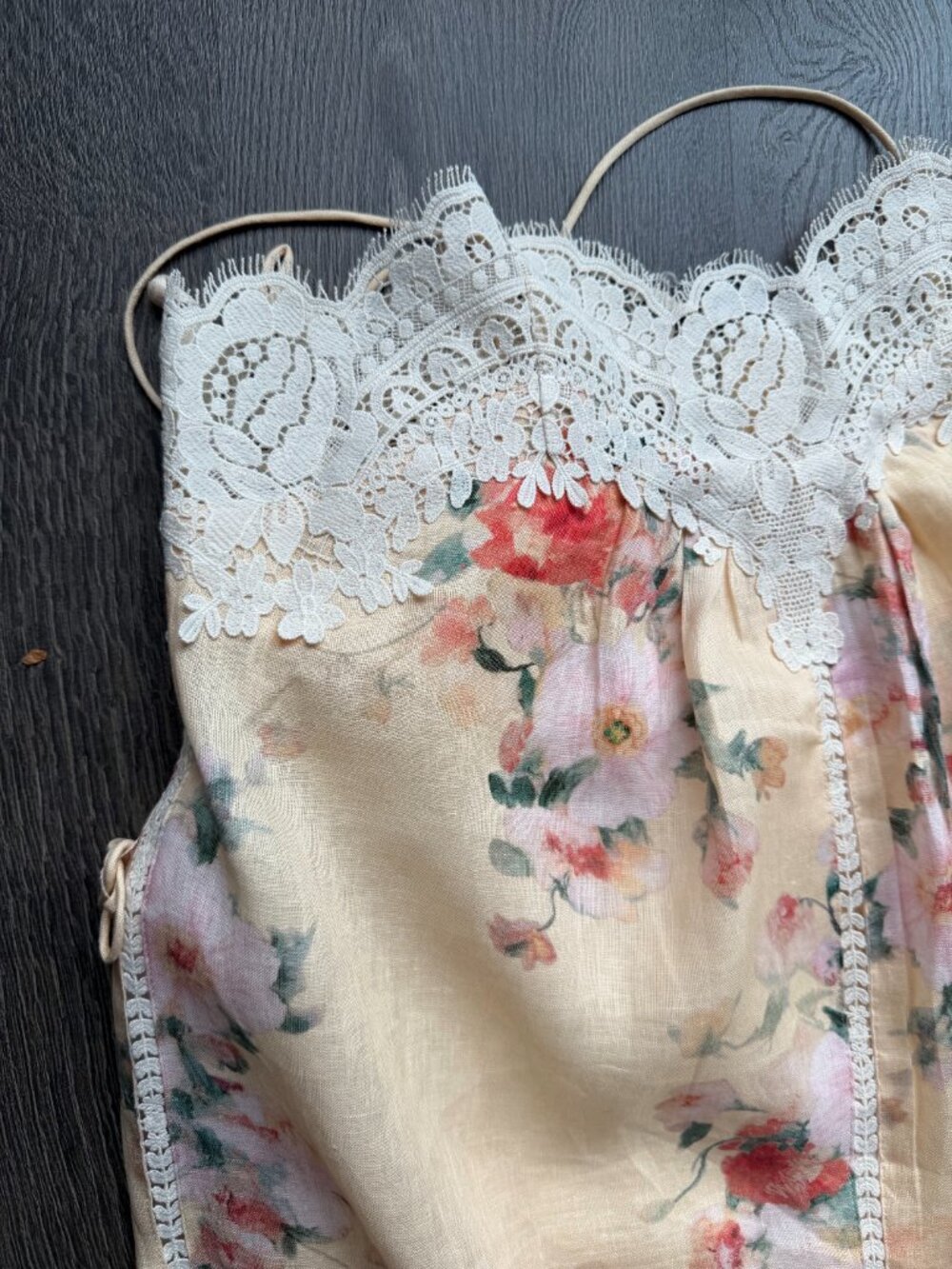 Zimmermann NWOT Everley Belted Lace-Trimmed Floral-Print Linen Midi Dress 2 - Picture 4 of 16